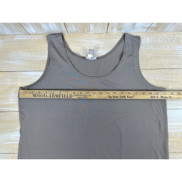 Chico's Sleeveless Shell Tank Top Stretch Pullover Basic Taupe Size 3 (XL) - Picture 4 of 7